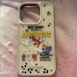 Kate Spade Aristocats Cream iPhone Case 14 pro